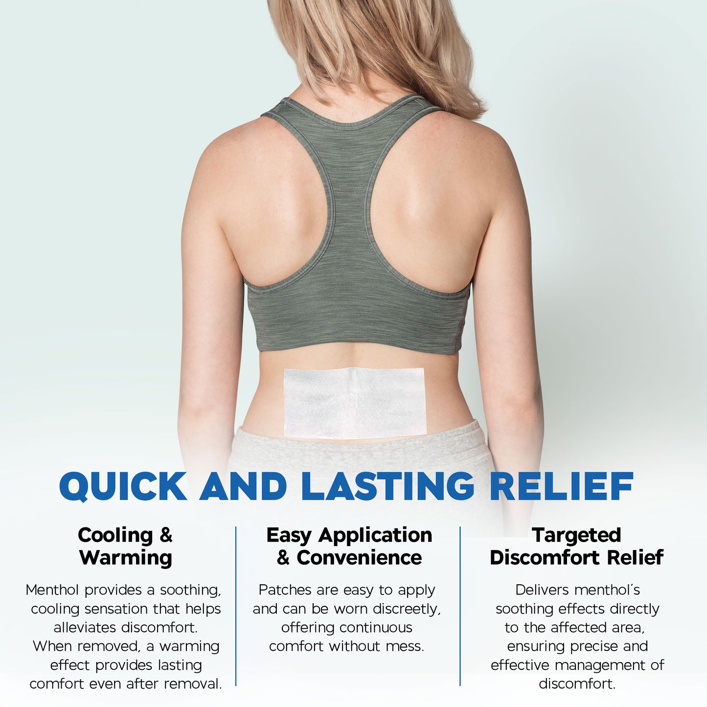 Backdaddy Menthol Relief Patches - Cooling & Long-Lasting, Muscle & Joint focused, Easy to Apply, Natural Ingredients, For Sore Muscles, Back, Neck, and Joints - 5 Patches